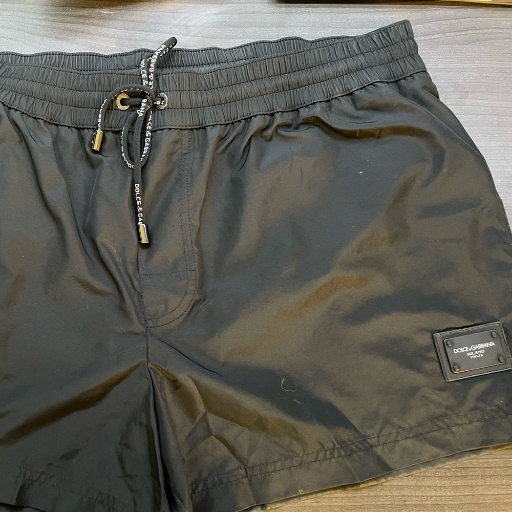 Men’s Dolce & Gabbana black medium swim trunks - Picture 2 of 4